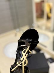 Saint Laurent Cassandre Logo Plaque Sandals Black - 5
