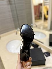 Saint Laurent Cassandre Logo Plaque Sandals Black - 3