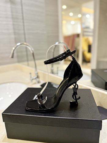 Saint Laurent Opyum Heeled Sandals Black 10.5cm