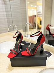 Saint Laurent Opyum Heeled Sandals Red 10.5cm - 6