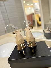 Saint Laurent Opyum Open Toe Sandals Cream 10.5cm - 6