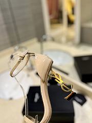 Saint Laurent Opyum Open Toe Sandals Cream 10.5cm - 4