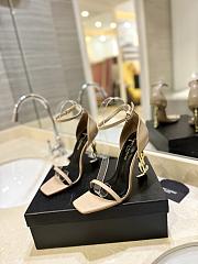 Saint Laurent Opyum Open Toe Sandals Cream 10.5cm - 3