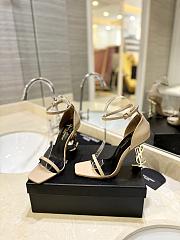 Saint Laurent Opyum Open Toe Sandals Cream 10.5cm - 2