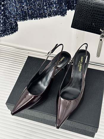 Saint Laurent Pumps Purple 8CM