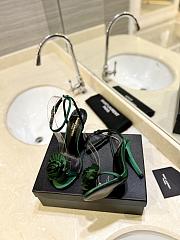 Saint Laurent Sandals Green Rose 9cm - 6