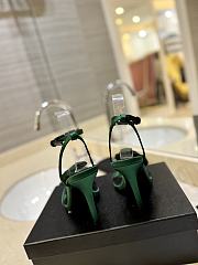 Saint Laurent Sandals Green Rose 9cm - 5