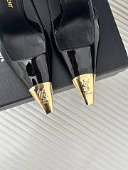 Saint Laurent Slingback Pumps Shiny Leather Black 10CM - 4