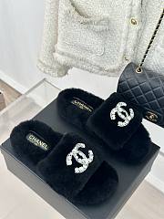 Chanel Fur Slide Black - 3