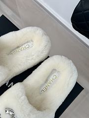 Chanel Fur Slide White - 6