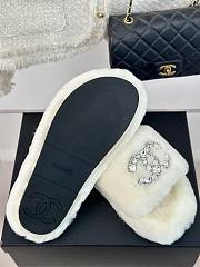 Chanel Fur Slide White - 2