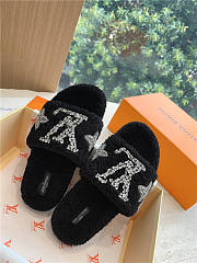 Louis Vuitton Slippers Fur Black - 2