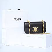 Celine Bag Black Gold 197993 Size 20.5x10.5x4cm - 2