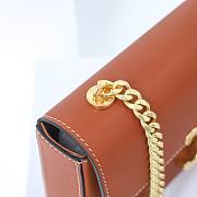 Celine Bag Brown Gold 197993 Size 20.5x10.5x4cm - 2