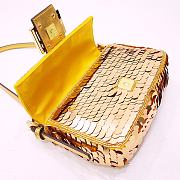 Fendi Baguette Bag Gold 6348 Size 19.5x5x11cm - 5