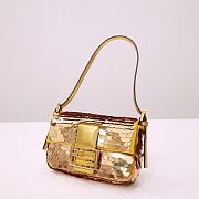 Fendi Baguette Bag Gold 6348 Size 19.5x5x11cm - 6