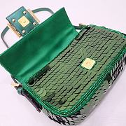Fendi Baguette Bag Green 6348 Size 19.5x5x11cm - 5