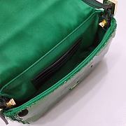 Fendi Baguette Bag Green 6348 Size 19.5x5x11cm - 4