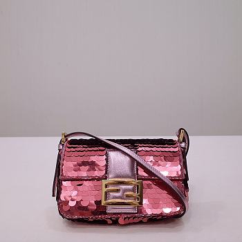 Fendi Baguette Bag Pink 6348 Size 19.5x5x11cm