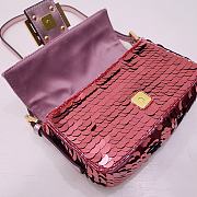 Fendi Baguette Bag Pink 6348 Size 19.5x5x11cm - 4