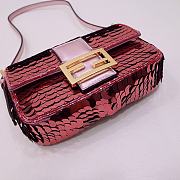 Fendi Baguette Bag Pink 6348 Size 19.5x5x11cm - 5
