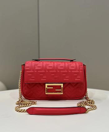 Fendi Baguette Red 8533 Size 24×7×13cm
