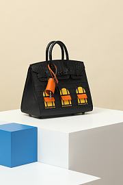 Hermès Birkin Bag 3 Windows Black Size 22x15x8CM - 6