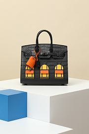 Hermès Birkin Bag 3 Windows Black Size 22x15x8CM - 5