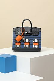 Hermès Birkin Bag 3 Windows Blue Size 22x15x8CM - 1