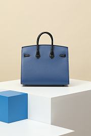Hermès Birkin Bag 3 Windows Blue Size 22x15x8CM - 5