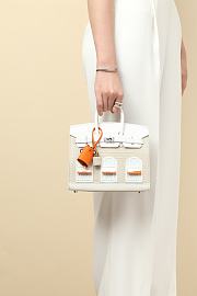 Hermès Birkin Bag 3 Windows White Size 22x15x8CM - 5