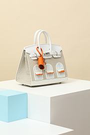 Hermès Birkin Bag 3 Windows White Size 22x15x8CM - 6