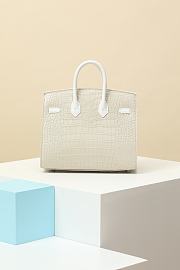 Hermès Birkin Bag 3 Windows White Size 22x15x8CM - 3