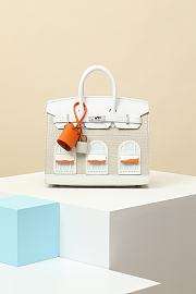 Hermès Birkin Bag 3 Windows White Size 22x15x8CM - 2