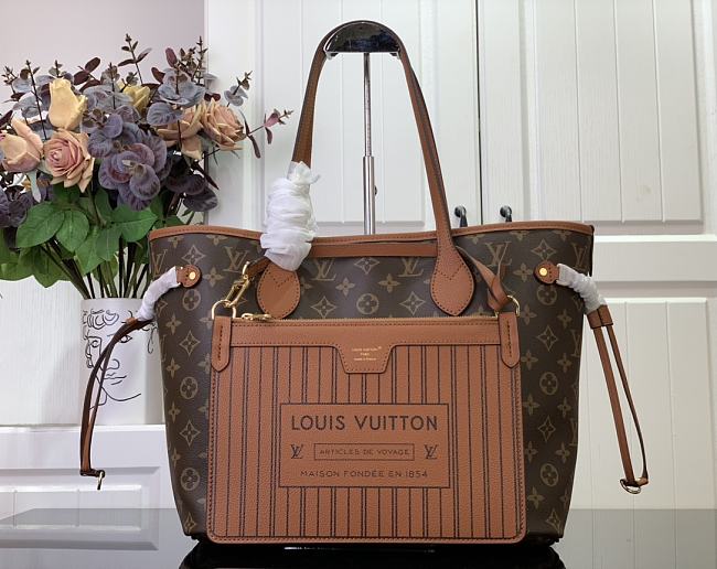 LV NEVERFULL M12061 Brown Size 32x27x14cm - 1