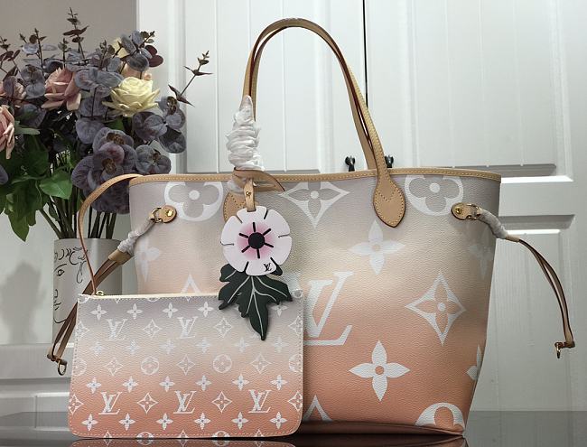 LV NEVERFULL M45680 Peach Size 31x28x14cm - 1