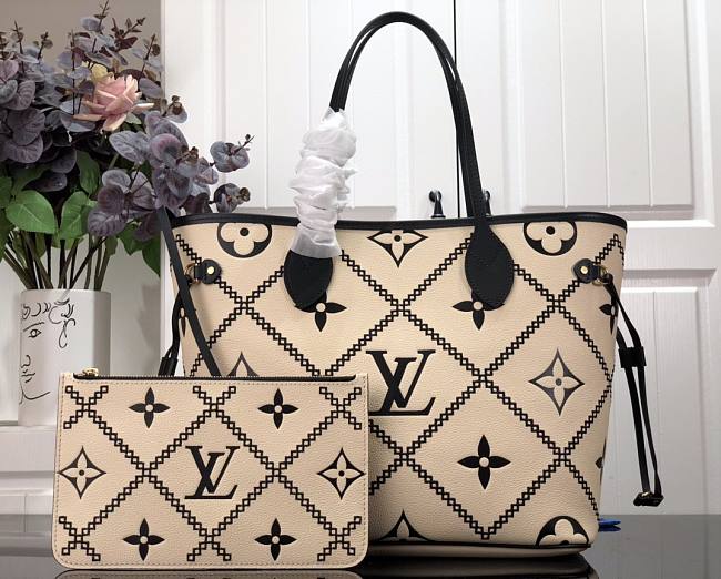 LV NEVERFULL MM M46040 CREAM Size 31x28x14cm - 1