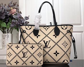 LV NEVERFULL MM M46040 CREAM Size 31x28x14cm