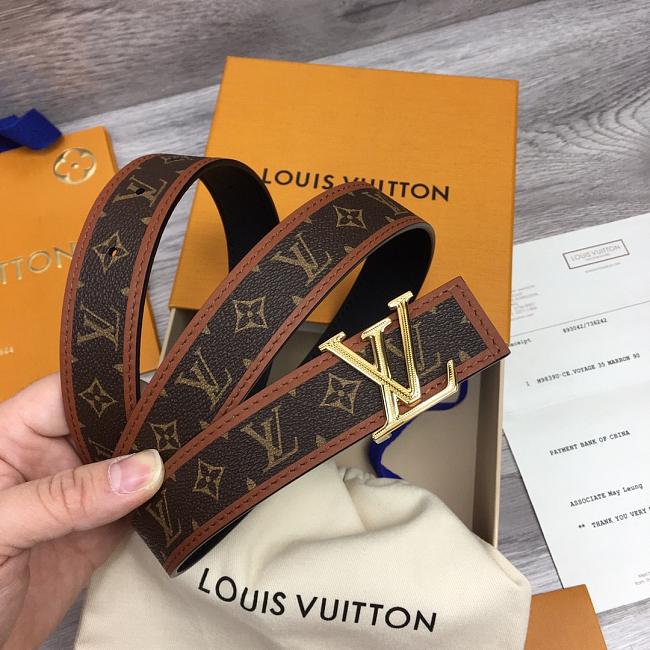 LV CHAIN 30MM REVERSIBLE BELT M0386W - 1