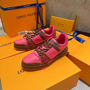 Louis Vuitton LV Trainer Brown Pink 1A85Q - 3