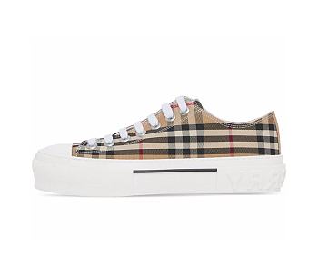 Burberry Check Cotton Sneakers Beige