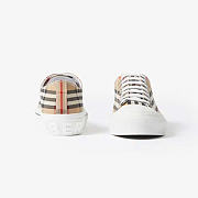 Burberry Check Cotton Sneakers Beige - 2