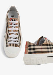 Burberry Check Cotton Sneakers Beige - 4
