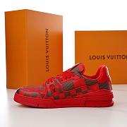Louis Vuitton LV Trainer Sneaker Damier Pop Red 1ACN44 - 5