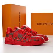 Louis Vuitton LV Trainer Sneaker Damier Pop Red 1ACN44 - 3