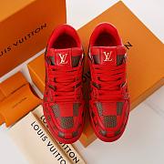 Louis Vuitton LV Trainer Sneaker Damier Pop Red 1ACN44 - 6