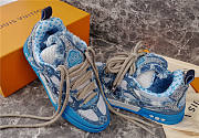 Louis Vuitton Skate Trainer Blue Swarovski Monogram 1ABMHB - 2