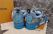 Louis Vuitton Skate Trainer Blue Swarovski Monogram 1ABMHB - 3