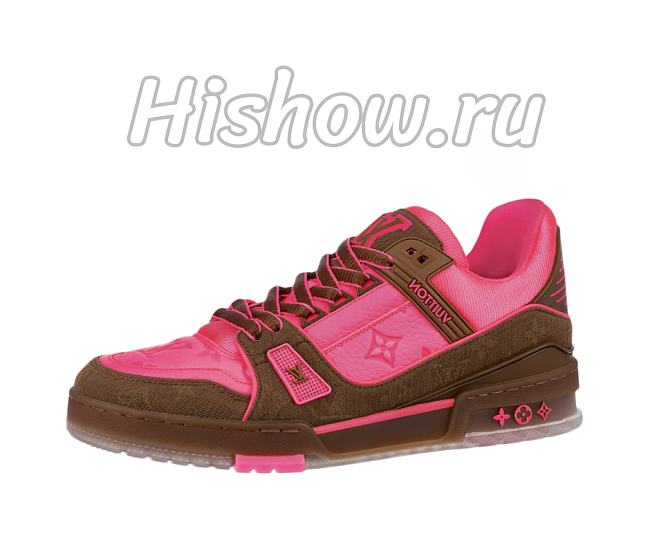 Louis Vuitton LV Trainer Brown Pink 1A85Q - 1