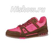 Louis Vuitton LV Trainer Brown Pink 1A85Q - 1
